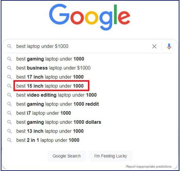 Google Autocomplete results of a keyword