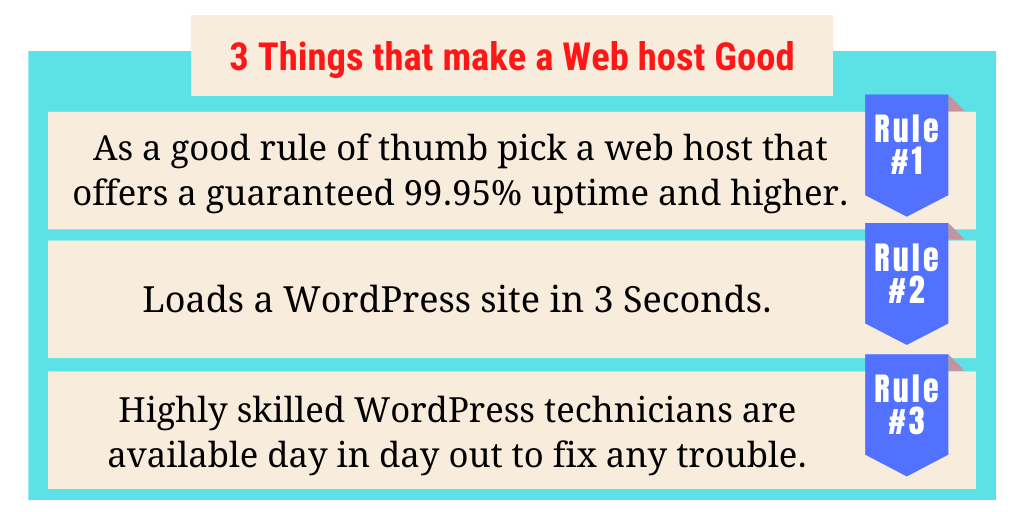 3 Things that make a Web host Good