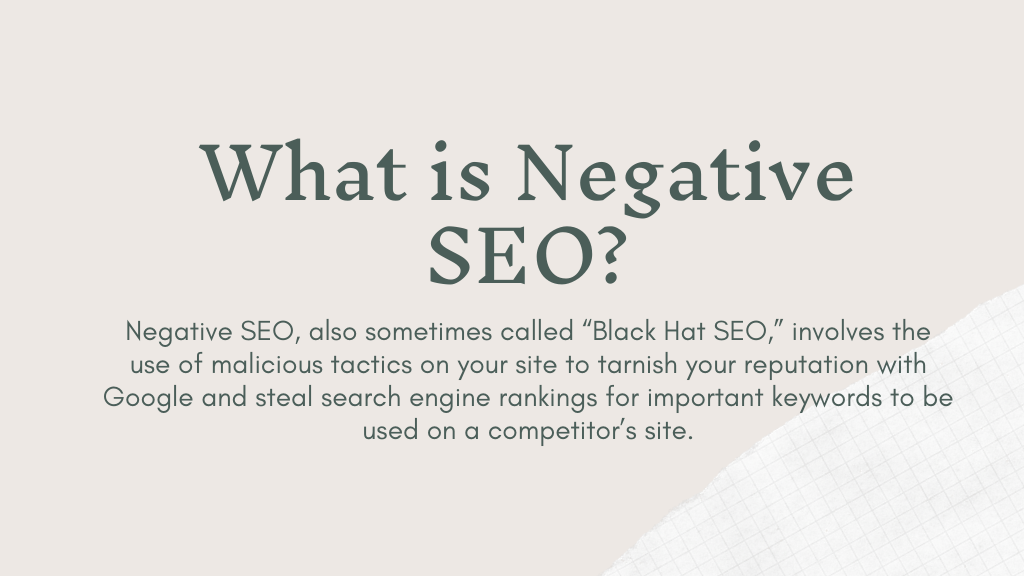 What is Negative SEO