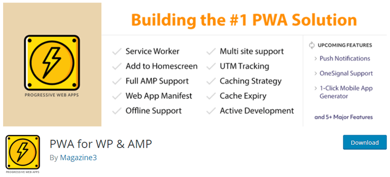 PWA for WP & AMP (Free)