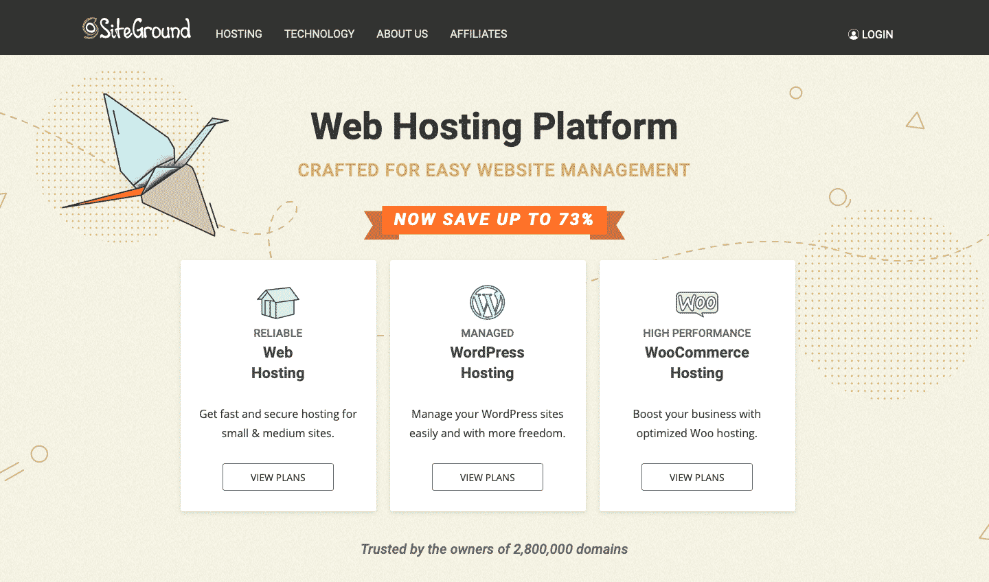 SiteGround is best web hosting service that offer hosting for WordPress & Business sites like VPS, Cloud, Managed WordPress, WooCommerce, etc.